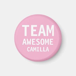Funny Team Awesome Purple Personalized Name cowork Magnet