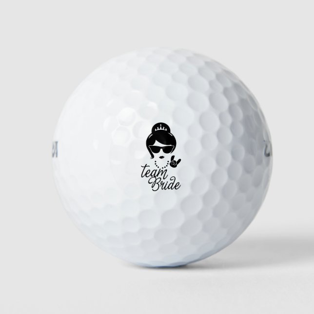 Funny Team Bride Gift for Bachelorette Party Golf Balls (Front)