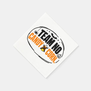 Funny Team No Candy Corn Halloween Napkin