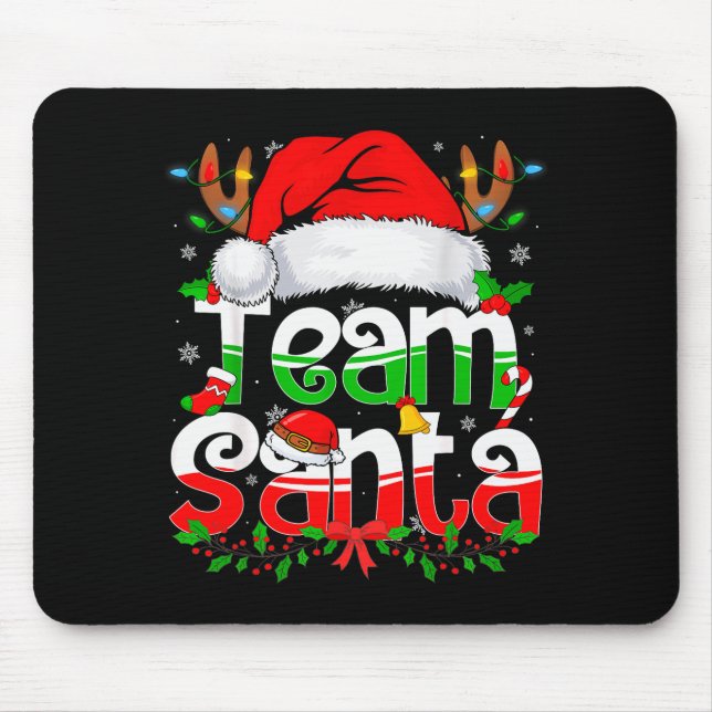 Funny Team Santa Claus Christmas Family Matching P Mouse Pad (Front)
