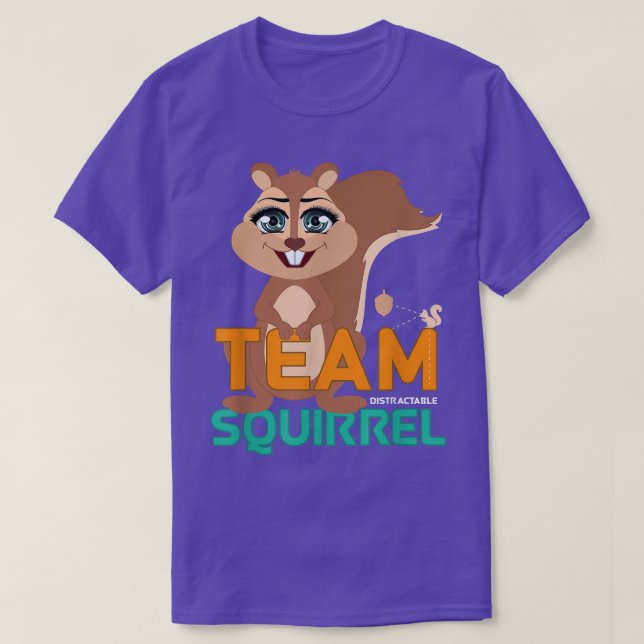 Funny Team Squirrel  T-Shirt (Design Front)