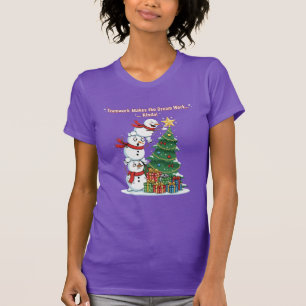 Funny Teamwork Snowman "Kinda Works" Christmas T-Shirt