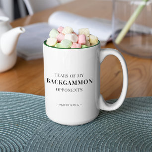 Funny Tears of My Backgammon Opponents Two-Tone Coffee Mug
