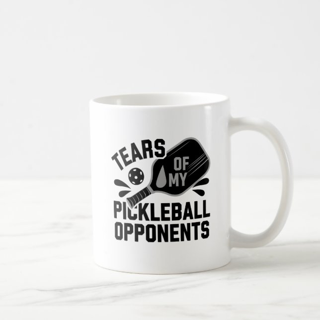 Funny Tears of my Pickleball Opponents Typography  Coffee Mug (Right)