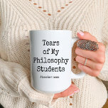 Funny Tears of My Students | Philosophy teacher Two-Tone Coffee Mug<br><div class="desc">Funny Tears of My Philosophy Students | Philosophy teacher funny coffee mugs. Customizable funny gifts for High school Philosophy teachers. This mug Features a funny typography saying. best unique Retirement gifts for Philosophy teachers. this is a Customizable coffee mug. Click on the Personalize Button to Add Your and your Philosophy...</div>
