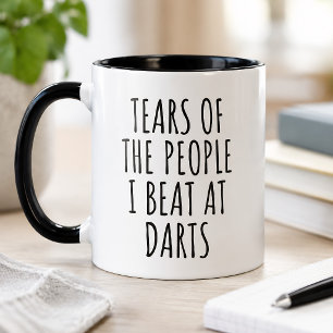 Funny Tears Of People I Beat at Darts Two-Tone Coffee Mug