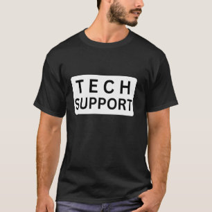 Funny Technical Support Badge Sarcastic Cat Dog Vi T-Shirt