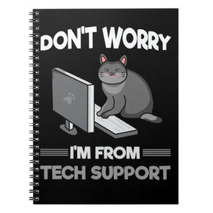 Funny Technical support Cat Lover Computer Science Notebook