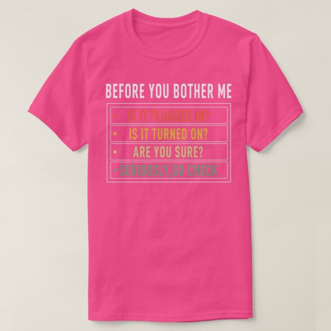 Funny Technician Computer Science Programmer Coder T-Shirt (Design Front)