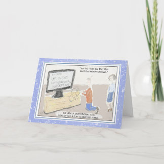 Funny Technology Birthday Card: "Plug & Play" Card