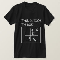 Funny Tee Think Outside Box Tic Tac Toe
