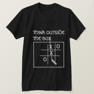 Funny Tee Think Outside Box Tic Tac Toe