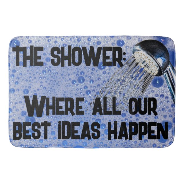 Funny Teen Shower All our best ideas happen here  Bath Mat (Front)