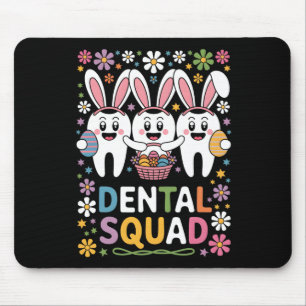 Funny Teeth Dental Squad Dentist Happy Easter Day Mouse Pad