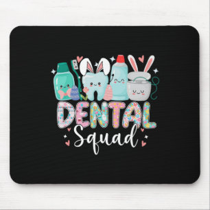 Funny Teeth Dental Squad Dentist Happy Easter Day  Mouse Pad