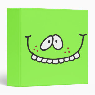 funny teeth green notebook binder