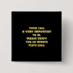 Funny Telephone Customer Service Joke 2 Inch Square Button