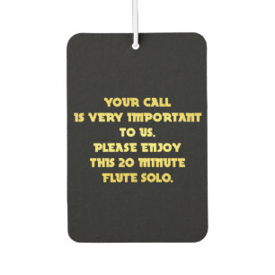 Funny Telephone Customer Service Joke Air Freshener