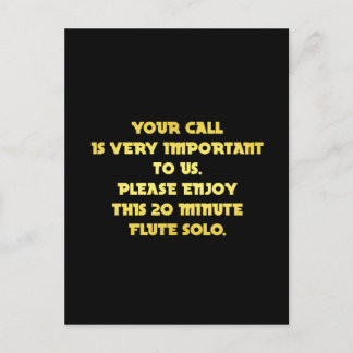 Funny Telephone Customer Service Joke Postcard