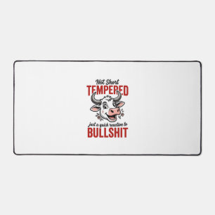 Funny Tempered Cow Vintage Desk Mat