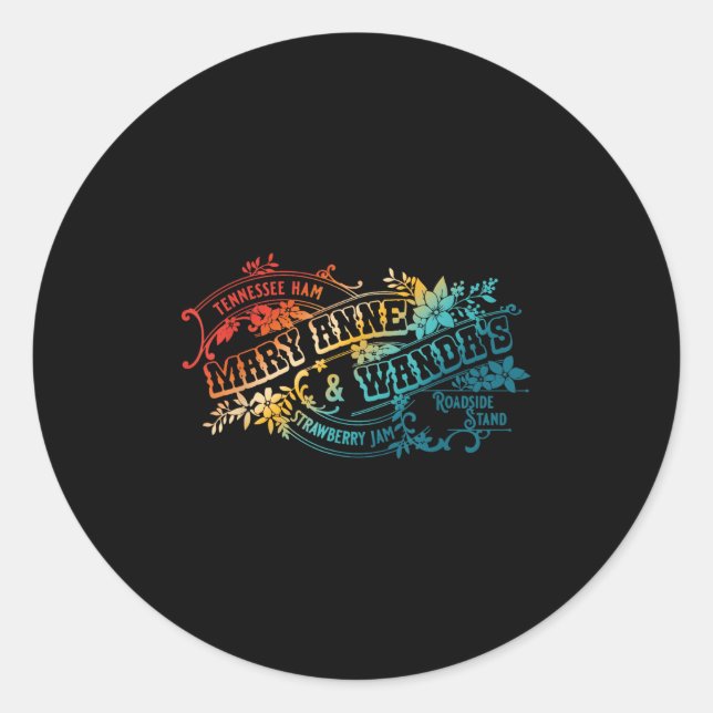 Funny Tennessee-ham Mary Anne &amp; Wandas Strawbe Classic Round Sticker (Front)