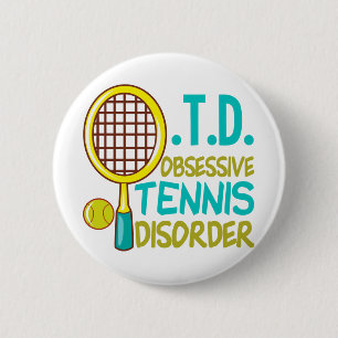 Funny Tennis 2 Inch Round Button