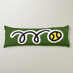 Funny tennis ball cartoon custom name kids bedroom body pillow