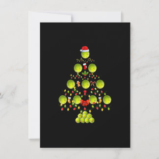 Funny Tennis Ball Xmas Tree Decorations Merry Chri Invitation