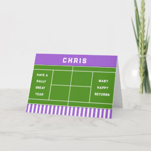 Funny Tennis Birthday Card