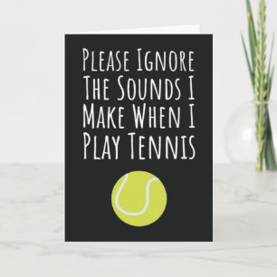 Funny Tennis Cards For Her Women Girl Player Humou