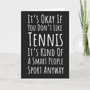 Funny Tennis Cards For Sports Player Humour Friend