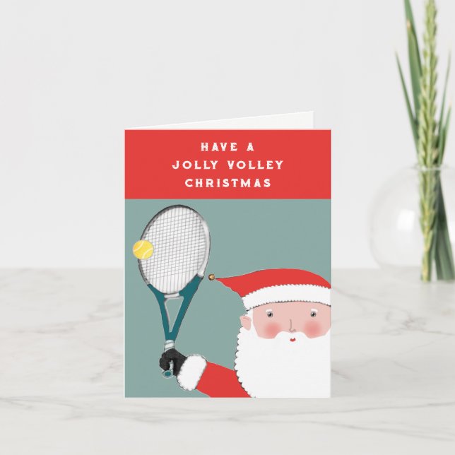 Funny Tennis Cartes de Noël (Devant)
