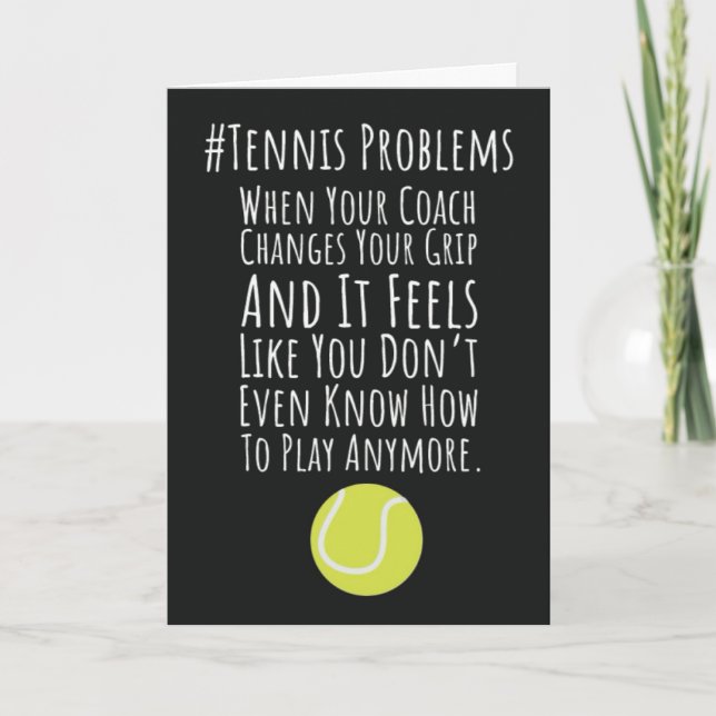 Funny Tennis Cartes d'entraîneur Appréciation Joue (Devant)