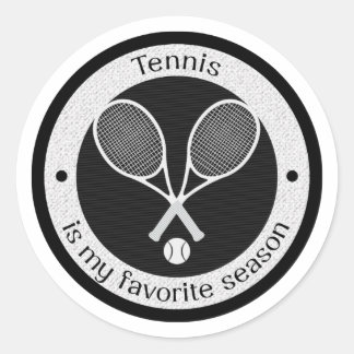 Funny tennis classic round sticker