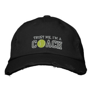 Funny Tennis Coach Embroidered Hat