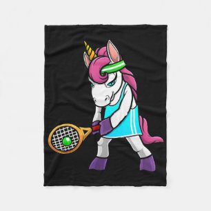 Funny Tennis Gift For Girls Women Unicorn Lovers C Fleece Blanket