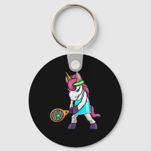 Funny Tennis Gift For Girls Women Unicorn Lovers C Keychain
