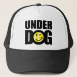 Funny tennis gift with humourous slogan saying trucker hat<br><div class="desc">Funny tennis gift with humourous slogan saying Underdog tennis cap. Funny Tennis Tshirts,  Tennis mugs,  Tennis mousemats,  Tennis buttons,  tennis stickers and more. Tennis gift ideas for men,  women and kids that can personalized too. Cute Birthday gift idea for player,  coach,  friend,  co worker,  boss,  son etc.</div>