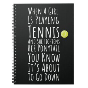 Funny Tennis Gifts For Teen Girls Teenage Players Notebook