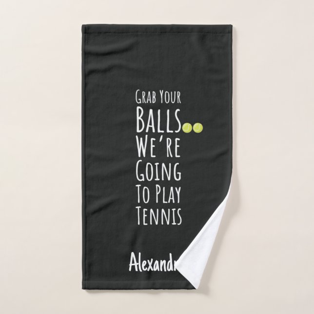 Funny Tennis Lovers Gifts Player Humorous Sports (Serviette à main)