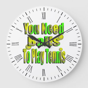 Funny Tennis Need Balls, Wall Clock