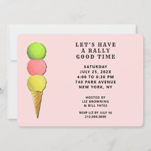 Funny Tennis Party Invitation