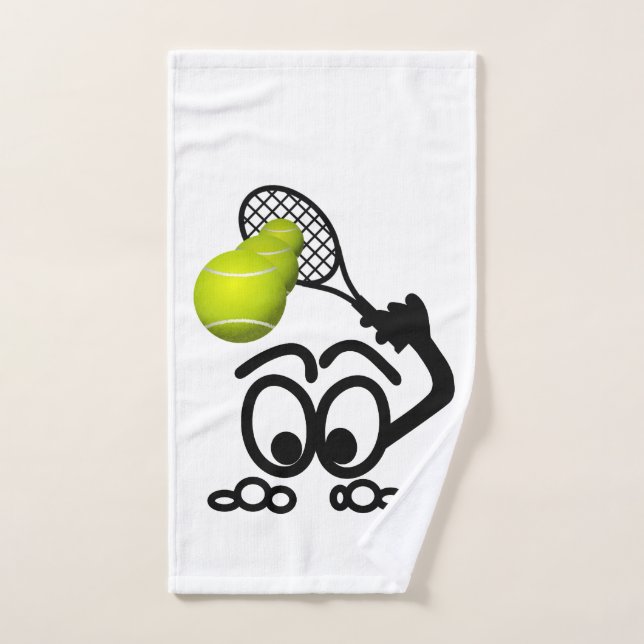Funny Tennis Player Hand Towel (Hand Towel)