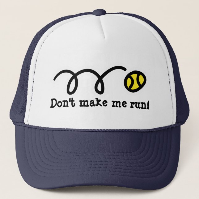 Funny tennis player hat with bouncing ball design (Front)