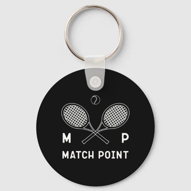 Funny Tennis Player Racket 40th Birthday Not 40 Keychain (Front)