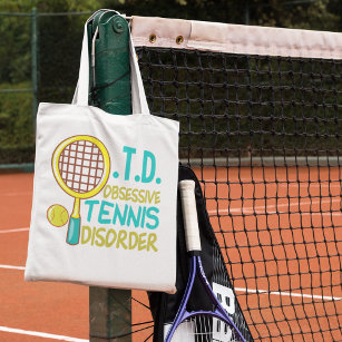 Funny Tennis Player Tote Bag