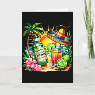 Funny Tequila Drinking Cinco De Mayo Mexican Party Card