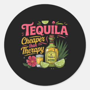 Funny Tequila Drinking Cinco De Mayo Mexican Party Classic Round Sticker