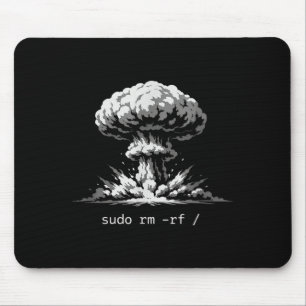 Funny terminal joke sudo rm -rf slash hackers mouse pad