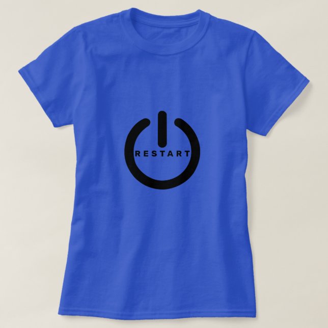 Funny Teset T-Shirt Restart - Custom Text (Design Front)
